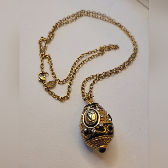 Joan Rivers Vintage Faberge Egg Necklace - Picture 2 of 2